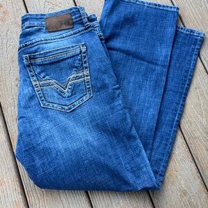 BKE Men's Bootcut Jeans in Blue